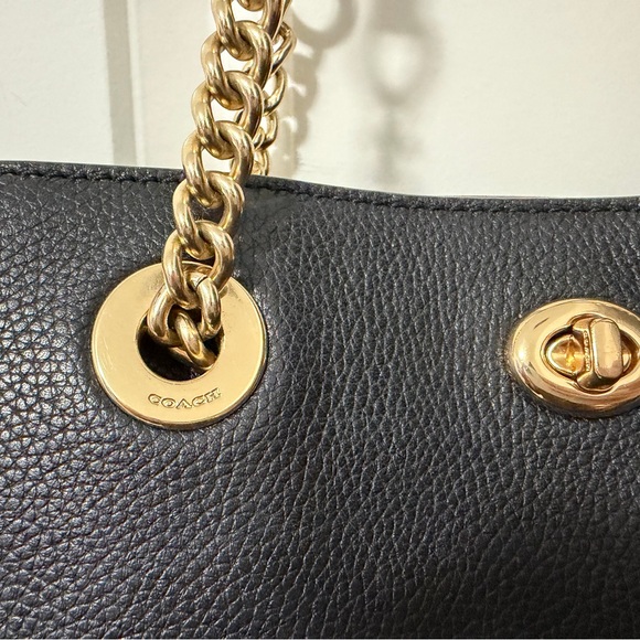 Coach Black Leather Hand Bag - Picture 4 of 5